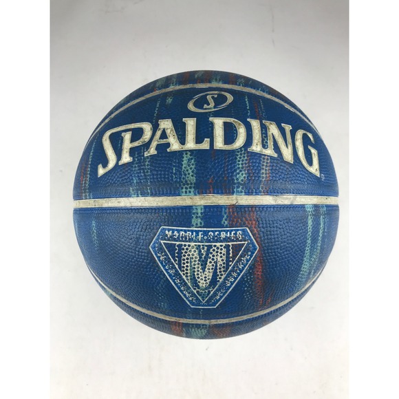 Spalding Marble Series Basketball Blue Rubber Indoor Outdoor Sports Ball Sz 7 - Picture 6 of 8